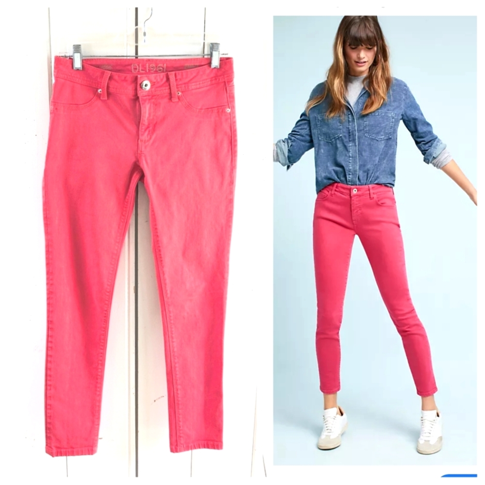 DL1961 Skinny Jeans Vibrant Antigua Red sz 27